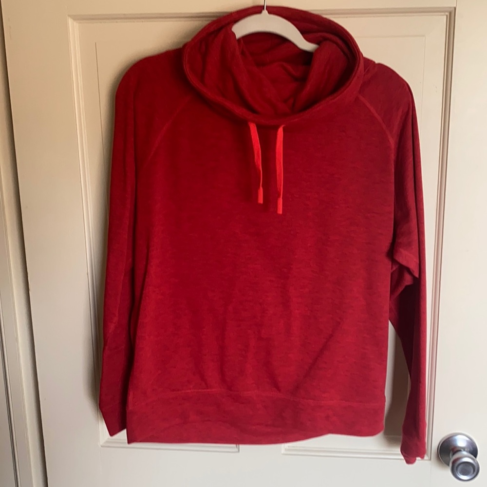 Red Nike Dry Fit Scoop Neck Sweat Shirt - medium